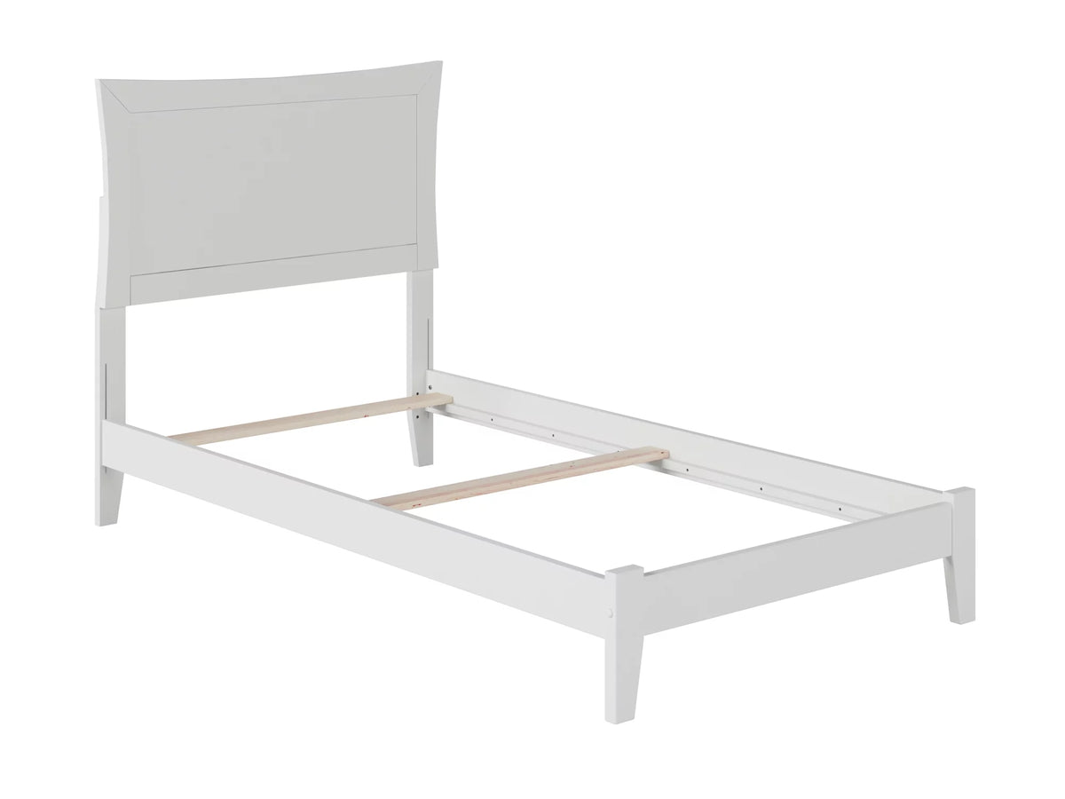 Twin Wood Bed Frame with Panel Headboard U45506