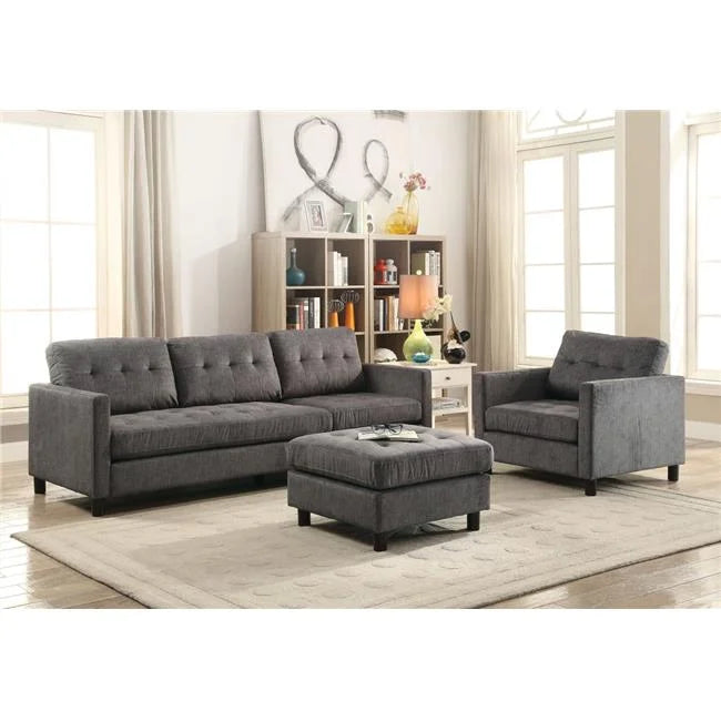 Gray Fabric 2 Piece Sectional Sofa Z397903