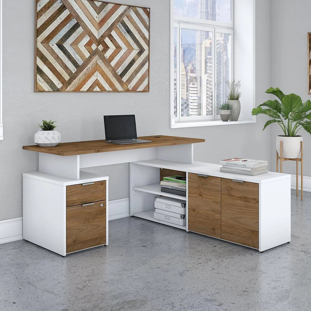 60W L Shaped Desk with Drawers I331